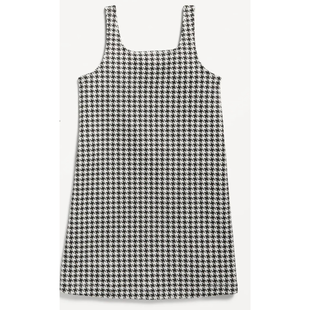 Old Navy Women's T-Shirt Dress Black/ White Ribbed Mini Scoop Neck Sleeveless L